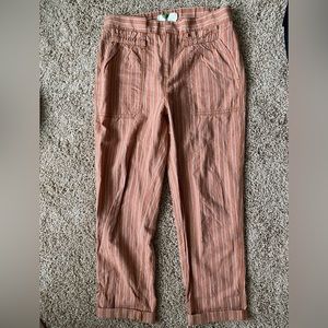 Anthropologie linen relaxed pants.